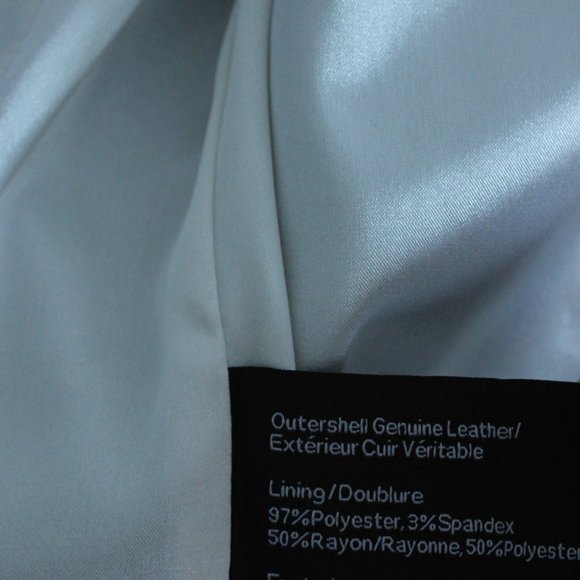 Soft Blue Leather Jacket - MUST SEE LINING! - Picture 5 of 7